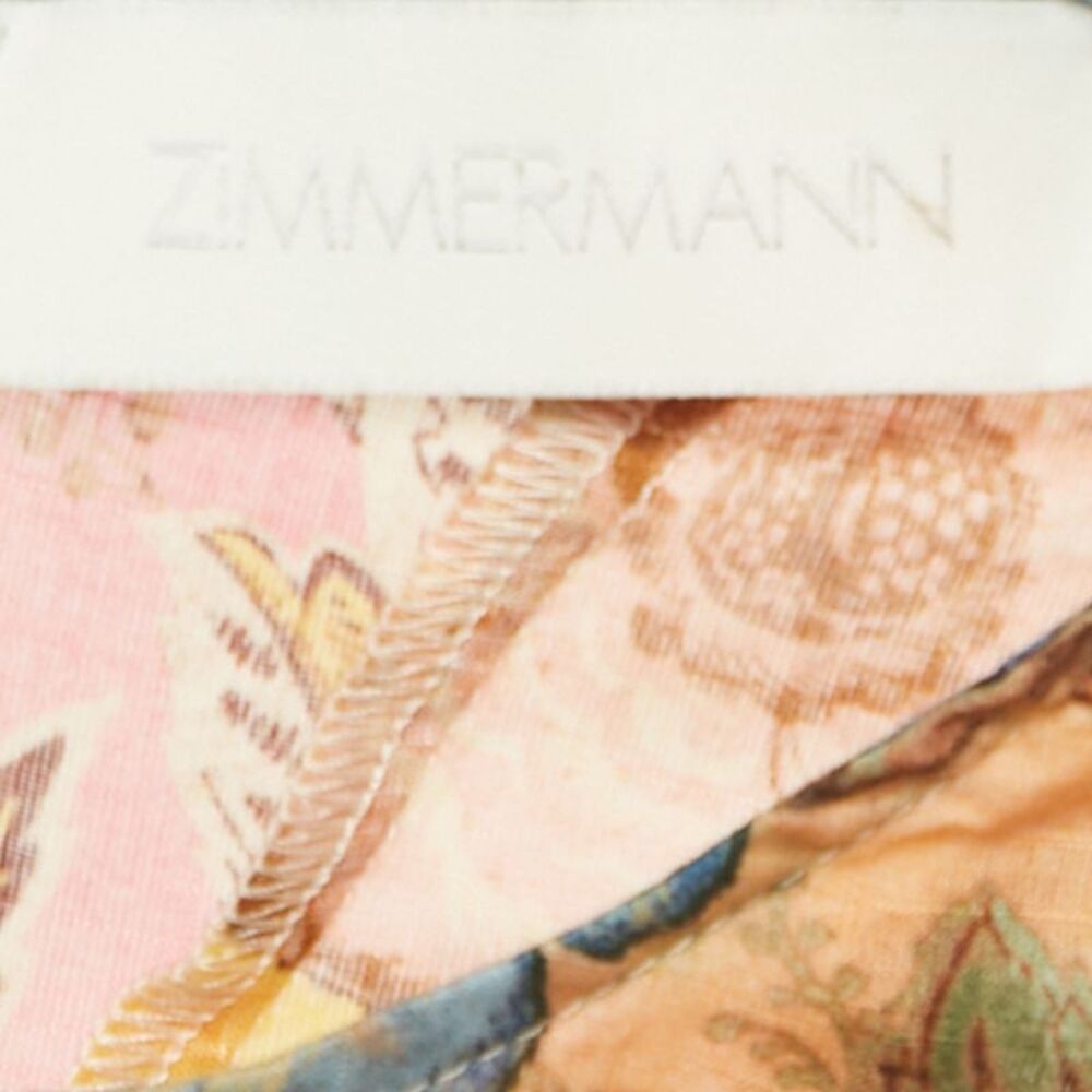 Zimmermann Multicolour Floral Print Cotton Junie Racer Back Dress M - Picture 4 of 5